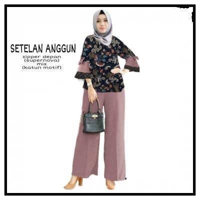 Gamis Syari Nazla Casual Keren Cantik Unik Original Branded Huma BY647 Setelan / Gamis Baju Wanita