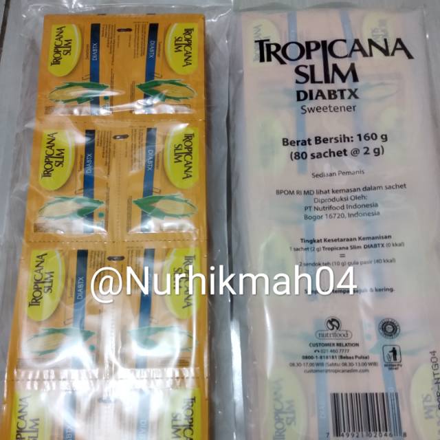 

( TERMURAH ) TROPICANA SLIM DIABETX isi 80sachet @2gm