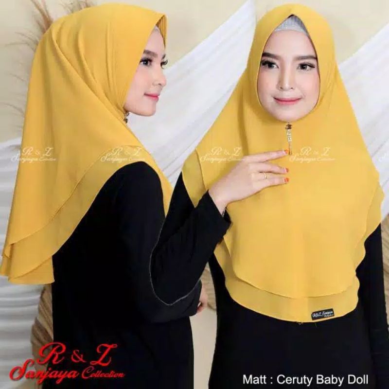 Khimar Ceruty Babydoll 2 Layer Khimar Ceruty Mini Shopee Indonesia