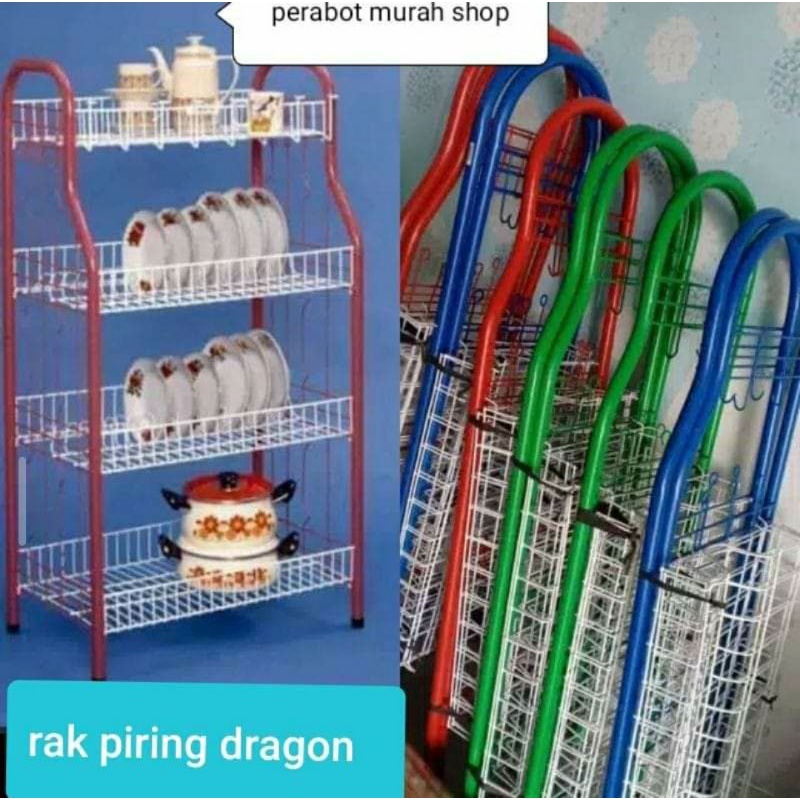 Rak piring dragon 3, 4 susun , rak piring 4 susun , rak piring serbaguna , rak piring stand , rak pi