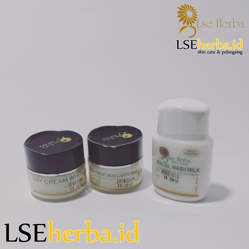 Paket LSE Herba Skincare Whitening Lightening Treatment /Pemutih ASL