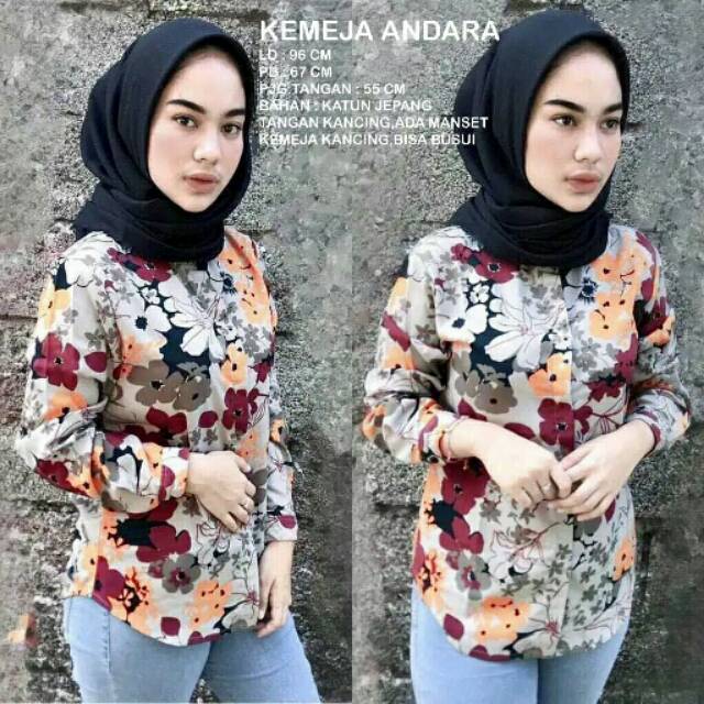 Kemeja ANDARA Bahan Katun Jepang