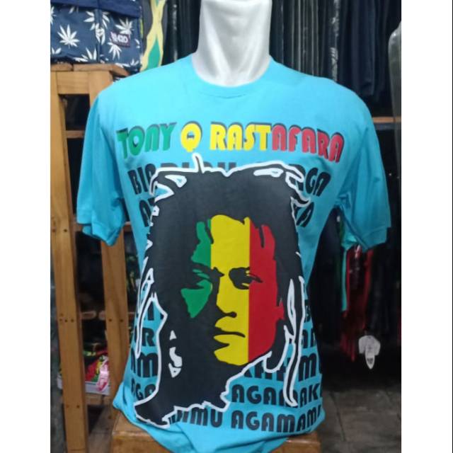 Kaos baju Tony q Rastafara Bob Marley distro murah original