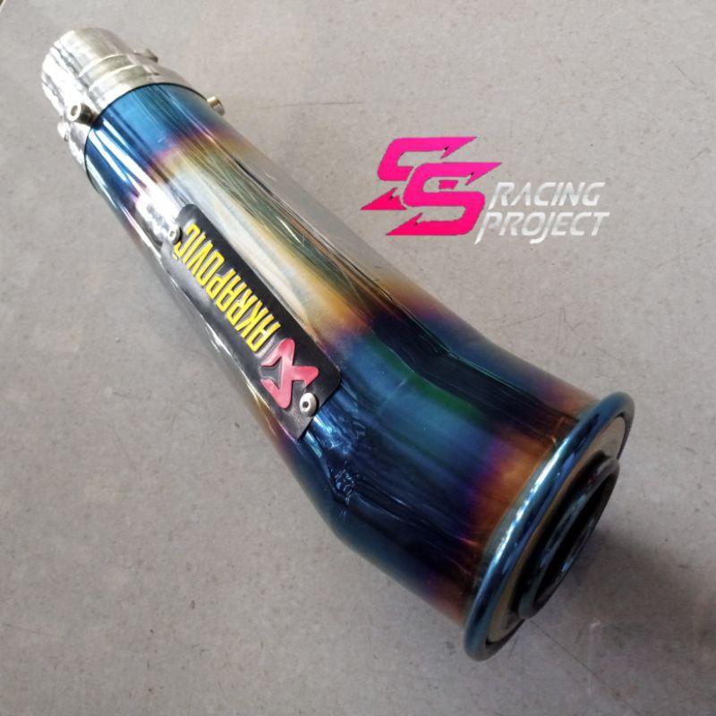slencer racing AKRAPOVIC megaphone bluetitan
