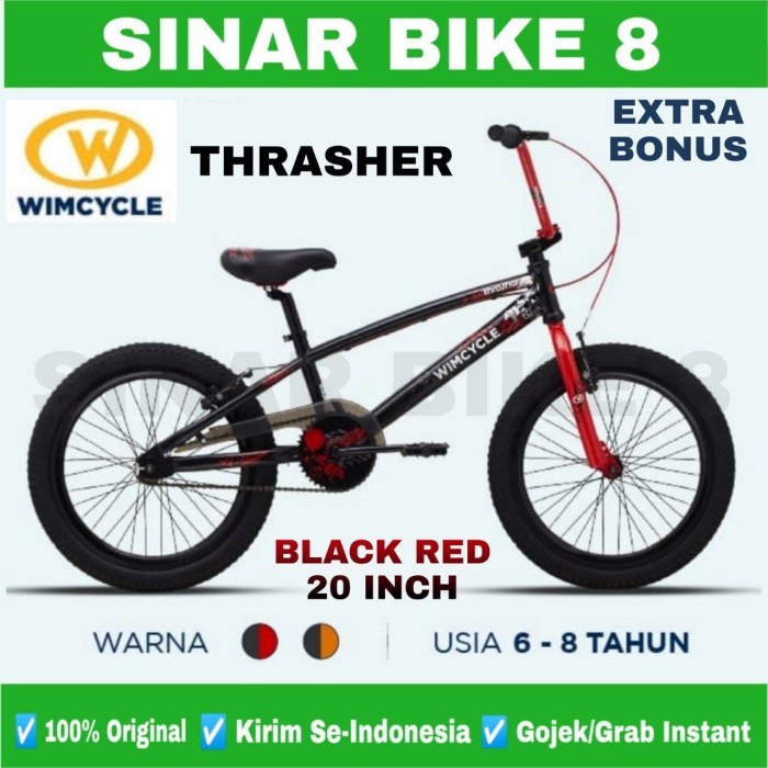 Sepeda Anak Laki Ukuran 20 Inch BMX WIMCYCLE THRASHER Garansi Resmi