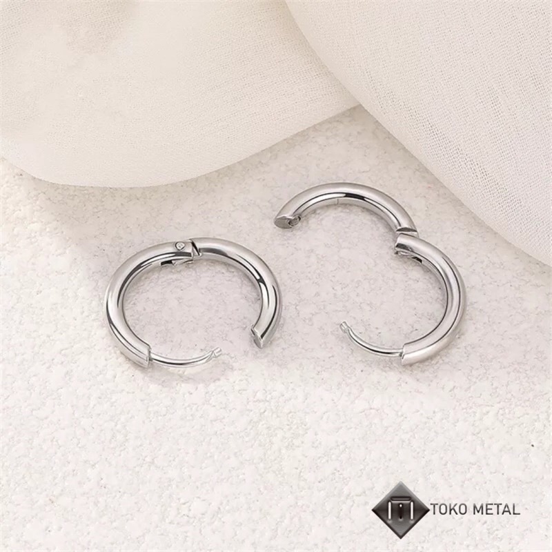 Anting Hoop 100% Titanium Pria Dan Wanita 10mm, 12mm &amp; 14mm[ Toko Metal ]