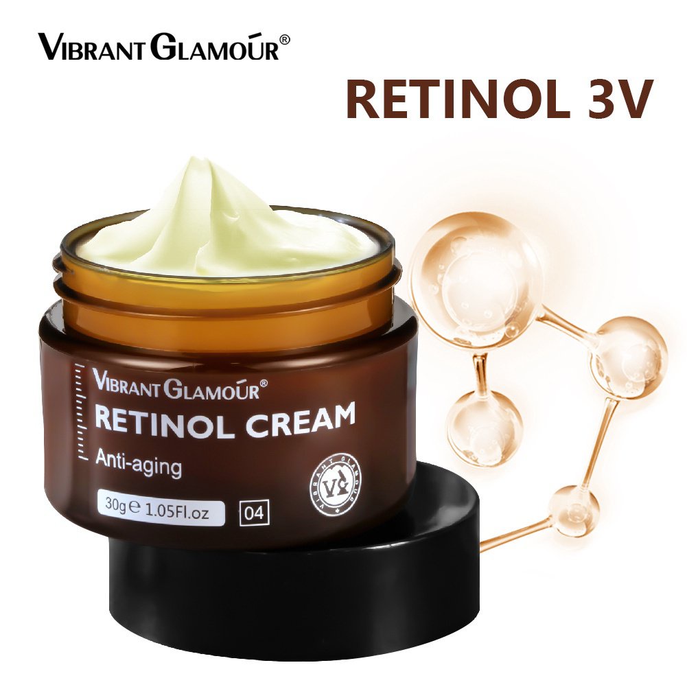 VIBRANT GLAMOR Naturals Retinol Cream untuk Wajah dengan Hyaluronic Acid Anti Aging Cream Retinol Mo