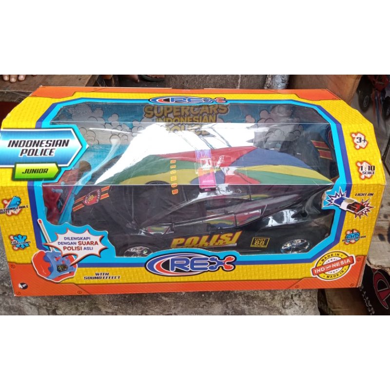 Mobil Remote control Rex sedan polisi besar Scale 1:10