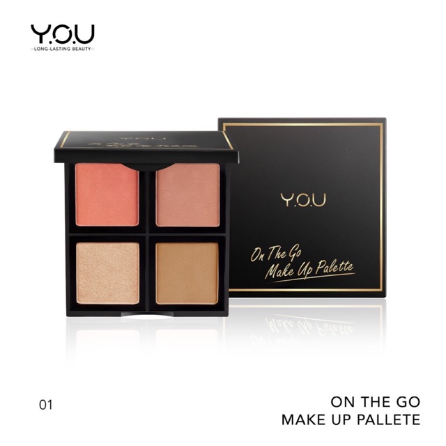 YOU - The Gold One On The Go Makeup Palette [ Blush on, Highlighter, Bronzer]