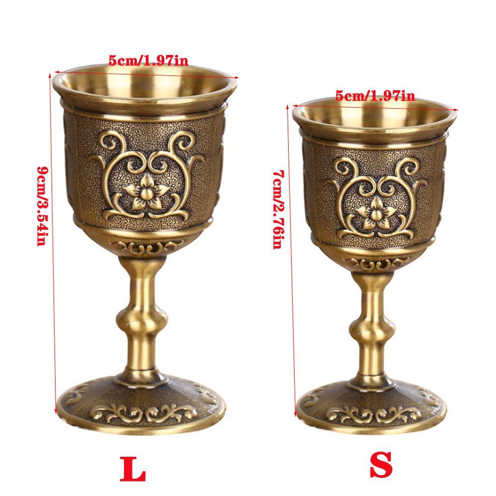 TOP Wine Goblet Motif Bunga Logam Timbul Gelas Anggur Eropa Gelas Anggur Timbul