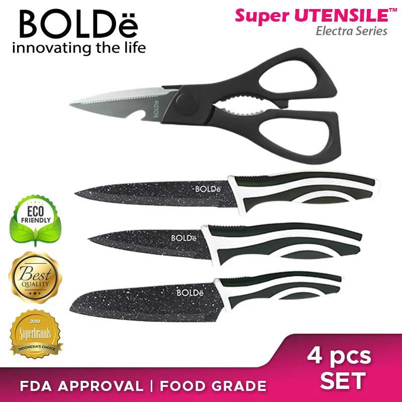 PISAU SET DAN GUNTING BOLDE SUPER UTENSILE SERIES / KNIFE SET BOLDE