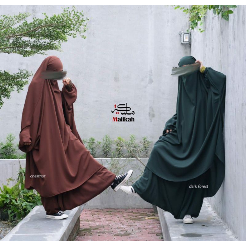 Sirwal Akhwat & French Khimar Basic • Abaya Malikah • #dhiyasyari