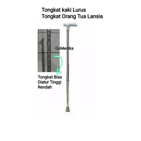 Tongkat Kaki 3 / Tongkat Kaki 1  Orang Tua Lurus / Lipat Lipat / kaki 4