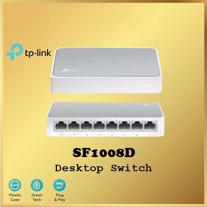 TP-LINK TL-SF1008D 8 Port 10/100Mbps Desktop Switch / Swich Hub