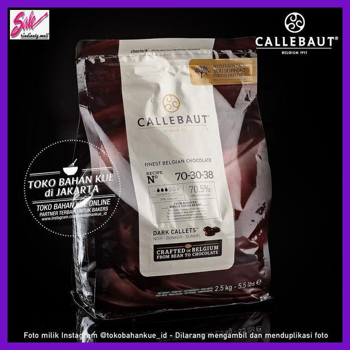 

SAKMACOKLAT- CALLEBAUT NOIR DARK CHOCOLATE 70,5% 500GR COUVERTURE COKELAT COIN 7030 -MAKANAN-