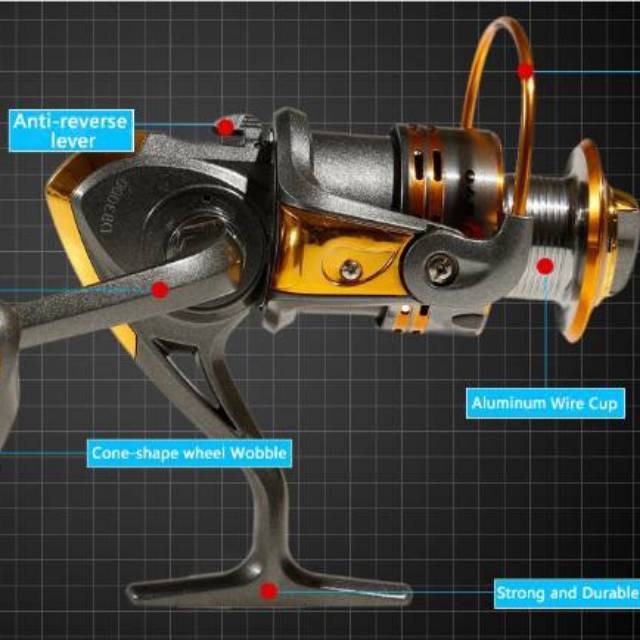 Debao Gulungan Pancing DB3000A Metal Fishing Spinning Reel 10 Ball Bearing DB3000A / DB6000A