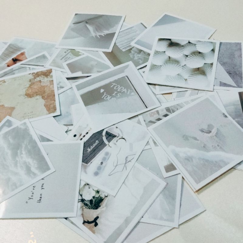 

[ WHITE READY STOCK ] sticker aesthetic freebies Tumblr