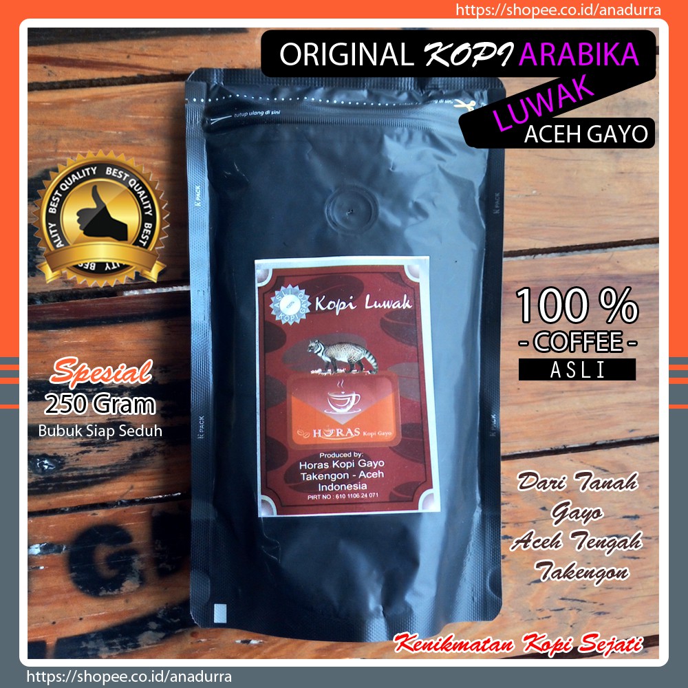 

Kopi Aceh Gayo Arabika Spesial 250 Gram | Horas