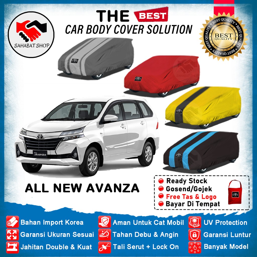 Sahabat Body Cover Mobil Avanza / Sarung Penutup Avanza Veloz Outdoor 2019 2020 2021 / Tutup Mantel Selimut Mantol Terpal Jas Kerudung Kerodong Bungkus Kelambu Tutupan Pelindung Pembungkus Toyota Avansa Anti Air Waterproof Model Biru