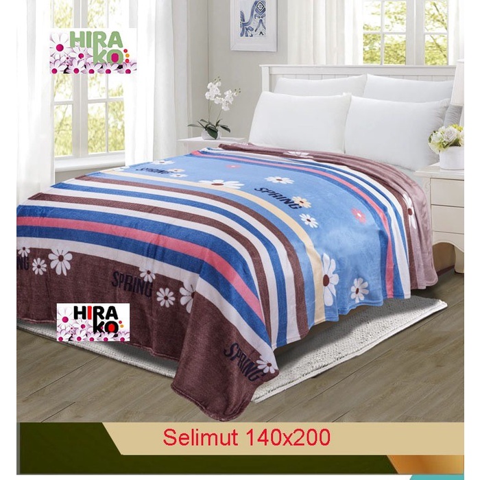 Selimut Dewasa SELIMUT BULU HALUS MOTIF DEWASA IMPORT MURAH, minimalis 2 - bunga stripe(I4I2) Selimu