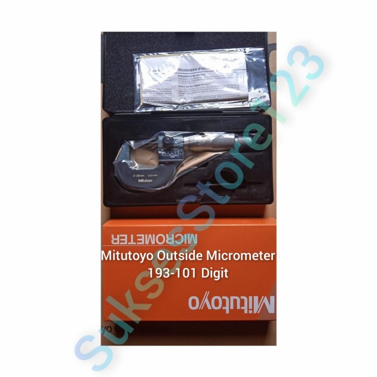 

Mitutoyo 193-101 Outside Micrometer 0-25mm 0.01mm Model DIGIT Asli