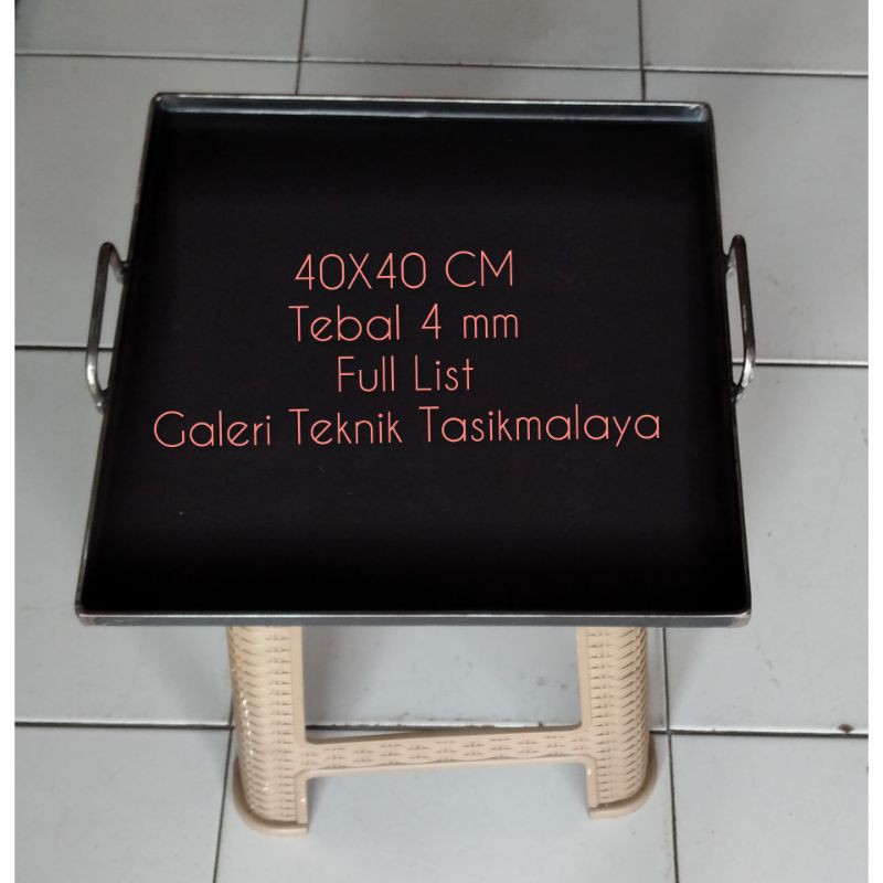 WAJAN ROTI BAKAR 40x40 cm / WAJAN KOTAK 40X40 CM / WAJAN DATAR 40X40 CM / WAJAN BAJA HITAM