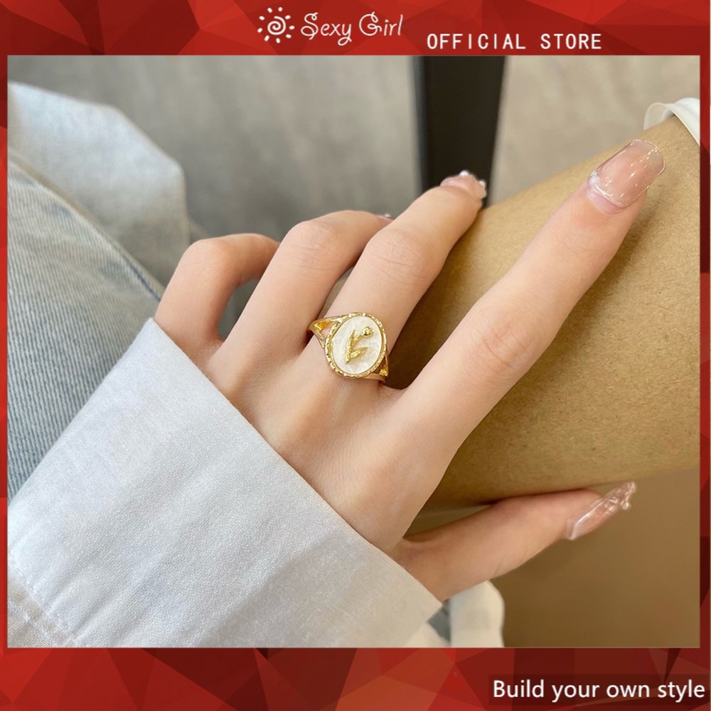 Vintage Acrylic Inlaid Tulip Flower Rings Female Index Finger Ring Ring Korea Sexy Girl Jewelry