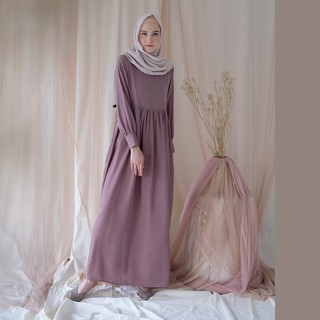 Jual Basic Dress Lilac by Aska Label - Gamis Muslim warna ungu lilac