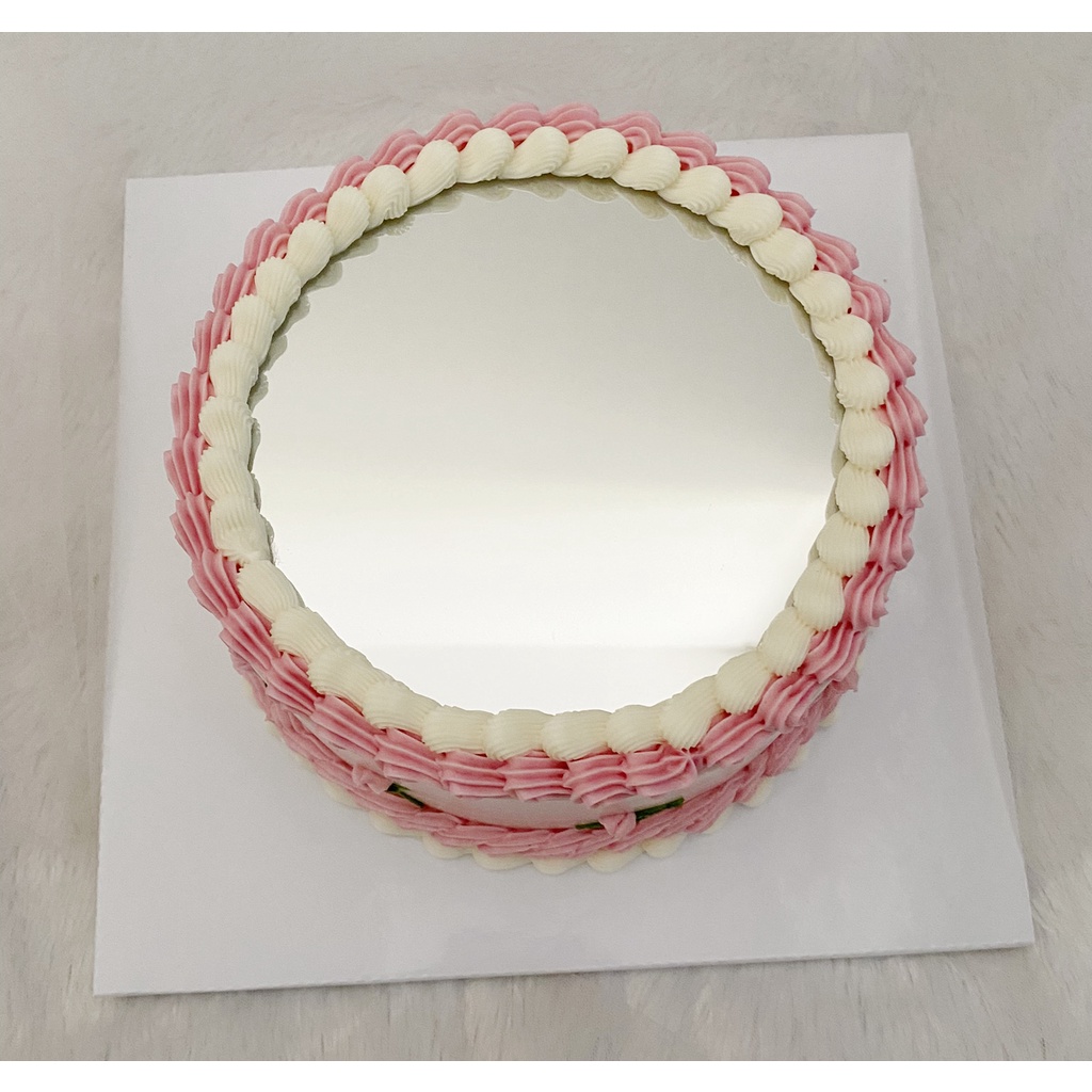 Cermin Aesthetic Akrilik | Akrilik Mirror Cake Topper | MakeUp Akrilik Mirror | Cermin Rias Dinding Cermin Tempel  | Dekorasi Kue Cermin Aesthetic Akrilik / Acrylic Mirror Cake Topper