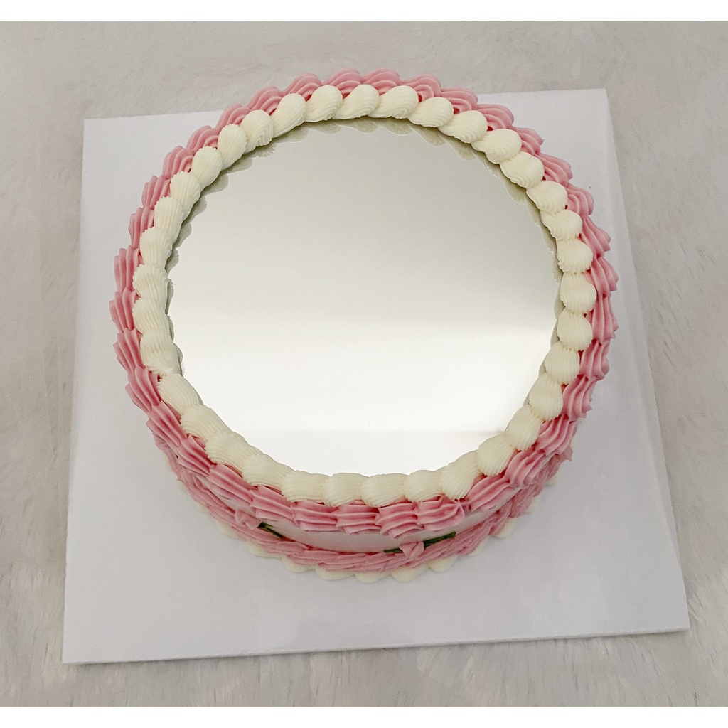 Cermin Aesthetic Akrilik | Akrilik Mirror Cake Topper | MakeUp Akrilik Mirror | Cermin Rias Dinding Cermin Tempel  | Dekorasi Kue Cermin Aesthetic Akrilik / Acrylic Mirror Cake Topper