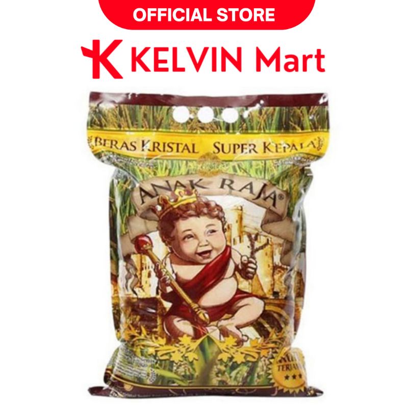 

Beras Anak Raja Beras Kristal Super Kepala Sak 5kg | KELVIN Mart