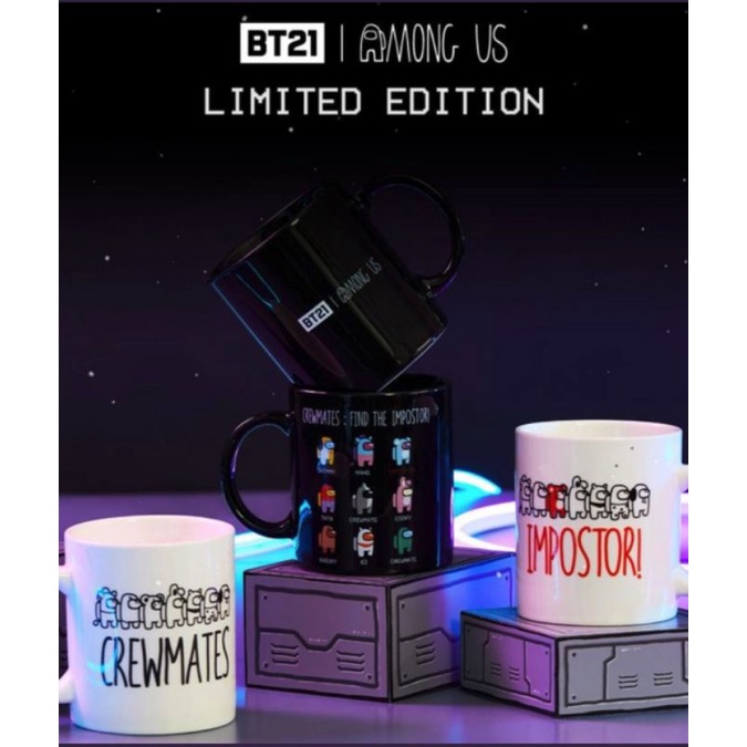 OFFICIAL BT21 MUG AMONG US LIMITED EDITION GELAS