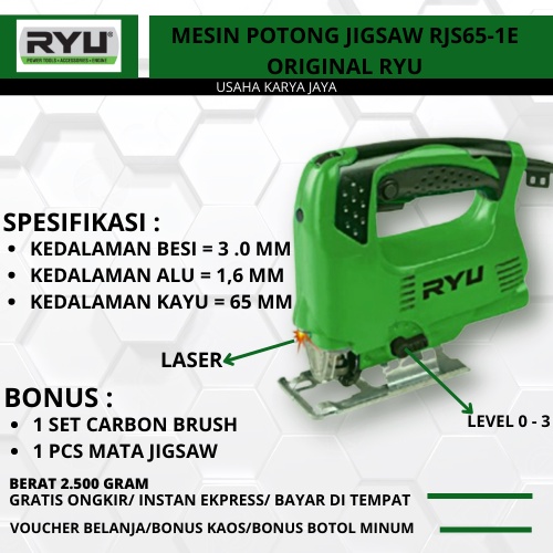 Mesin Jigsaw Laser RJS65-1E RYU Original Terbaru Mesin Jigsaw Murah Modern Terbaik Berkualitas Terpe