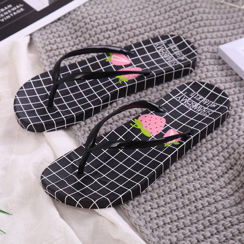 TIKTOK - HARGA SPECIAL Sandal Flip flop STRAWBERRY