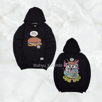 Jaket Sweater Hoodie BRAD PRESENT BURGER  – Black Edition Trendy Casual Unisex Good Brand Quality St