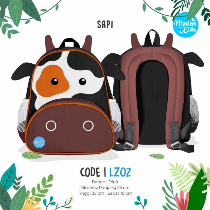 Tas Karakter Anak Moslem Kids (Tas Anak PAUD-TK) Unik Lucu - Sapi