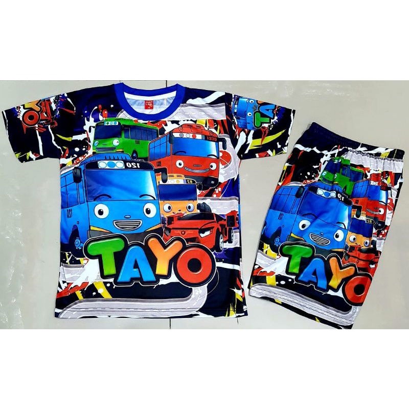 hokycia/baju anak cowok/baju anak laki laki/ kaos anak laki laki/ baju tayo/ kaos anak tayo/ setelan