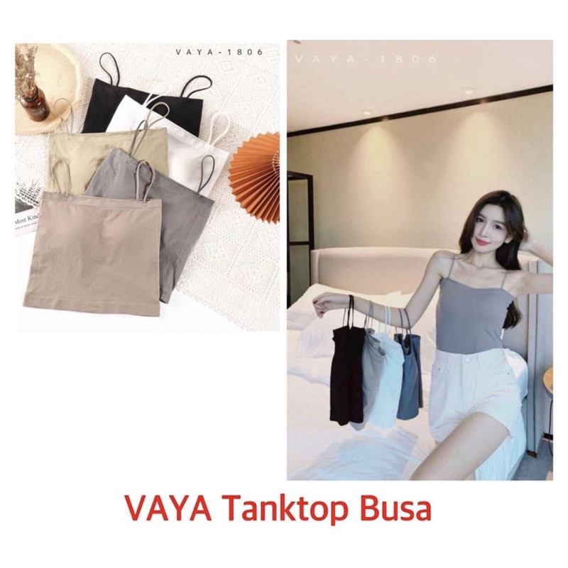 Tengtop Crop | Tanktop Kemben Crop Top VAYA 1806 Bahan Rajut dan Busa Tipis