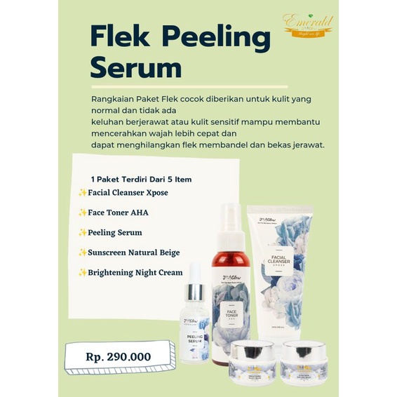 jglow paket flek peeling serum murah