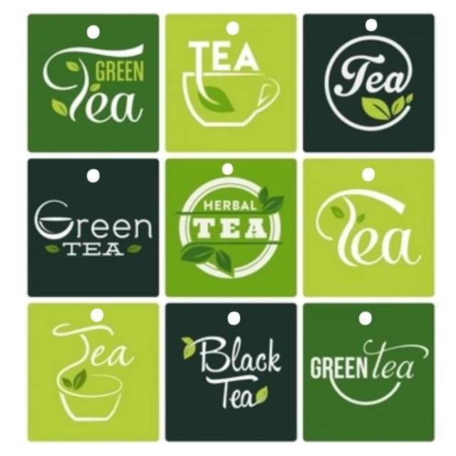 

Label brand merek usaha untuk tali teh celup