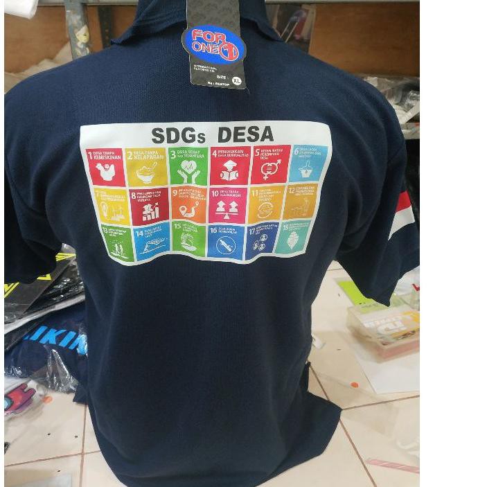 ♀ POLO SDGS DESA BAJU SDGS + nama desa full sablon BAJU SDGS DESA ➹