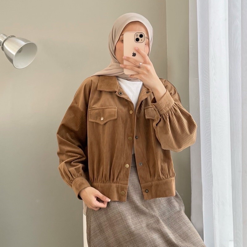CORDUROY JACKET CINNAMON BY EDMEE