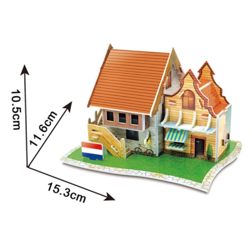 Puzzle 3D Anak - DUTCH Puzzle - Kado Anak DIY - Pazel Anak - Puzzle Negara Belanda - Pajangan Rumah