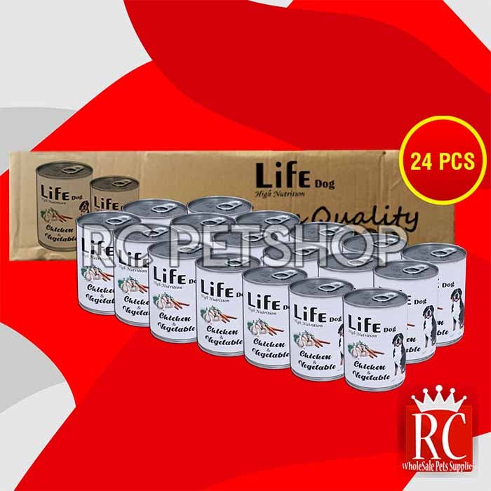 Life Dog Makanan Basah Anjing Wet Food Kaleng Dus Isi 24 PCS 375 GR