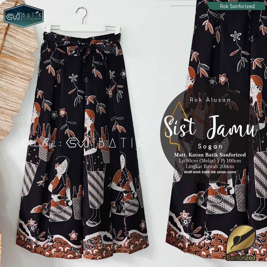 ROK BATIK ALUSAN PANDITA BAWAHAN BATIK WANITA TERKINI ORI KESHWA MURAH ORIGINAL REALPICT-Sist Jamu Sogan