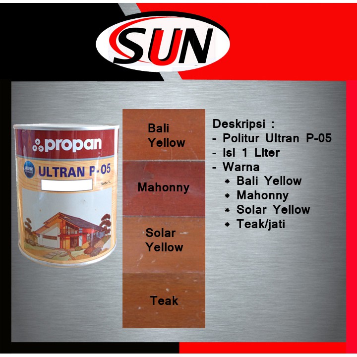 Cat Kayu Politur Plitur Ultran P - 05 Propan Jati Mahonny Bali Solar Yellow Clear Gloss