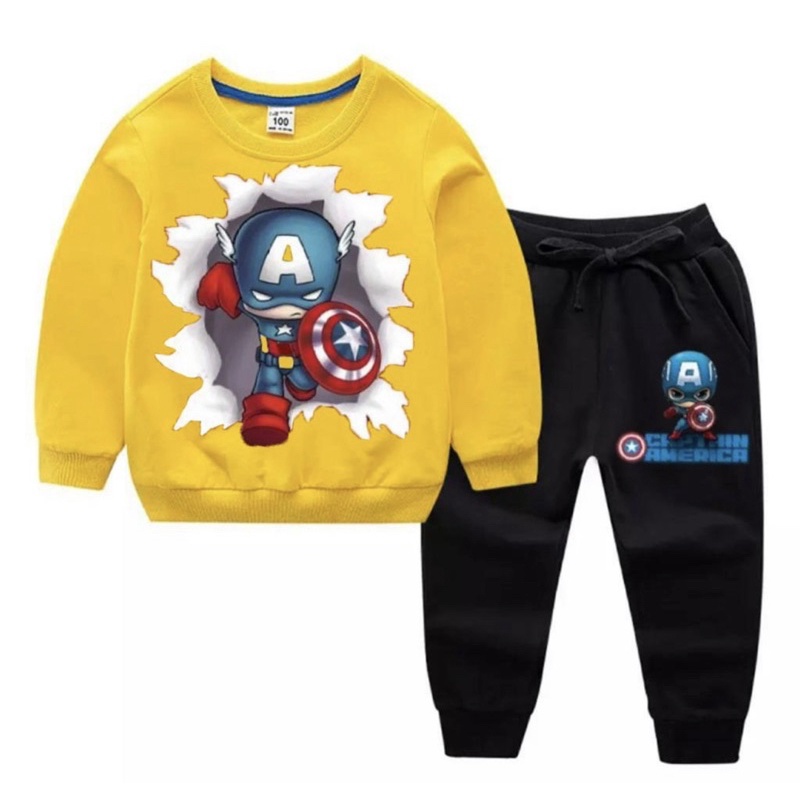 SETELAN SWEATER ANAK SUPERHERO TERBARU 1-5 TAHUN