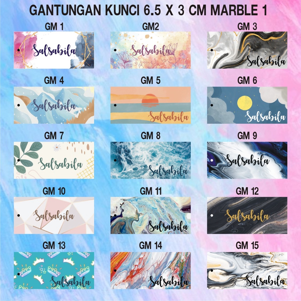 Gantungan Kunci Akrilik Plat Nomor Satuan 2 Sisi Motor Mobil Free Desain