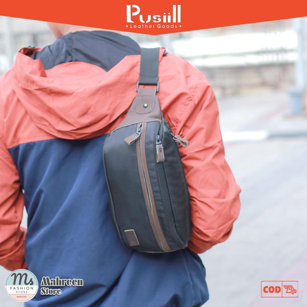 Tas Waistbag Tas Selempang Pria Premium Kulit Waterproof Original Pusiill | XM-154