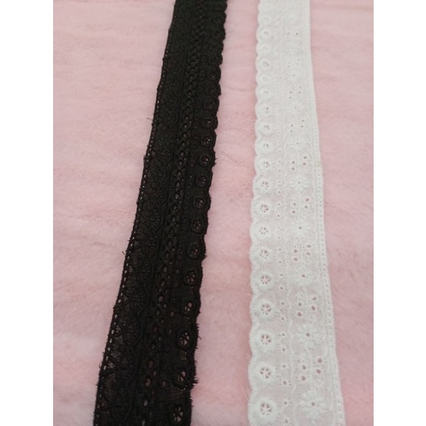 renda bordir/renda katun jepang lebar 3,5cm